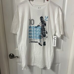 Messi 10 White Graphic T-Shirt